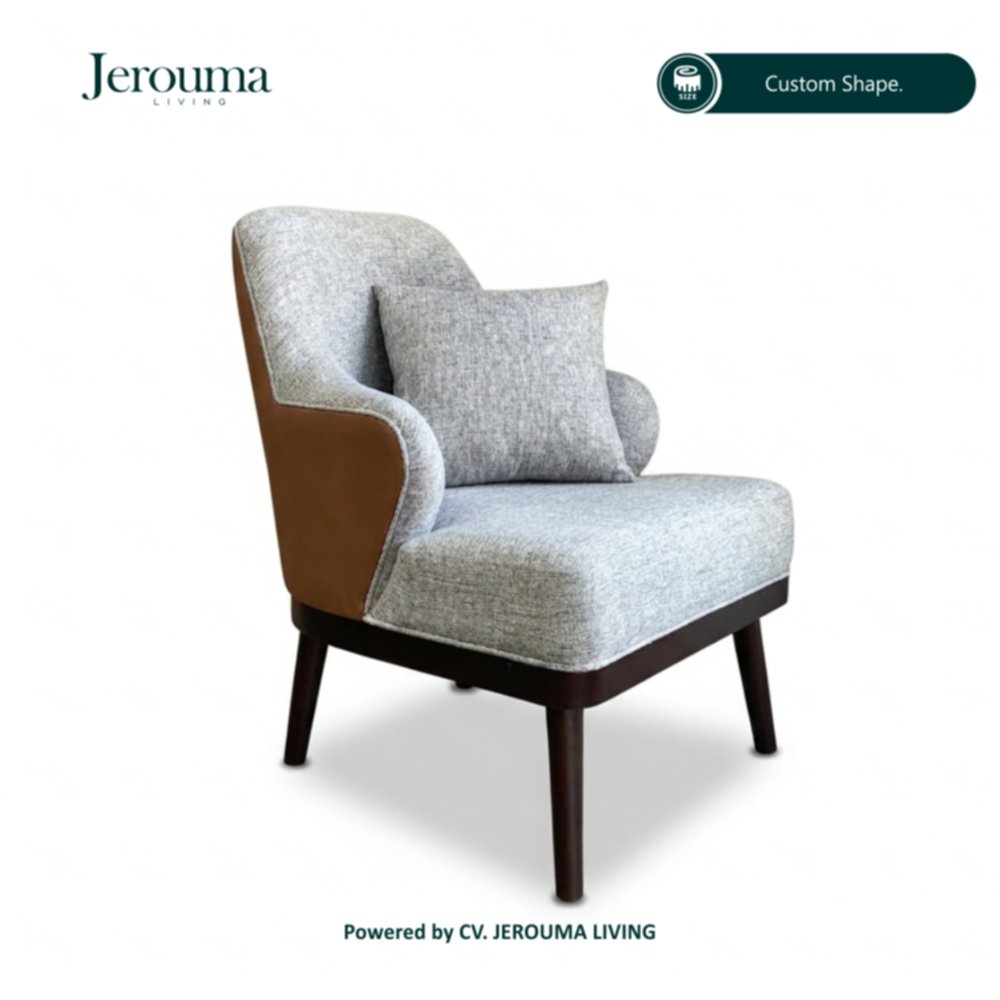 Kursi Lounge Minimalis Modern dengan Sandaran Tinggi – Jerouma Living