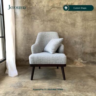 Kursi Lounge Minimalis Modern dengan Sandaran Tinggi – Jerouma Living