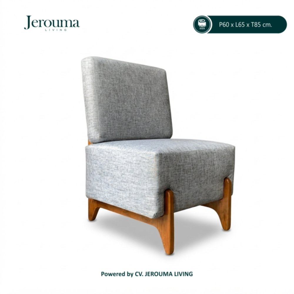 Kursi Santai Kayu Minimalis dengan Bantalan Empuk – Kursi Lounge Modern