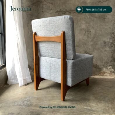 Kursi Santai Kayu Minimalis dengan Bantalan Empuk – Kursi Lounge Modern