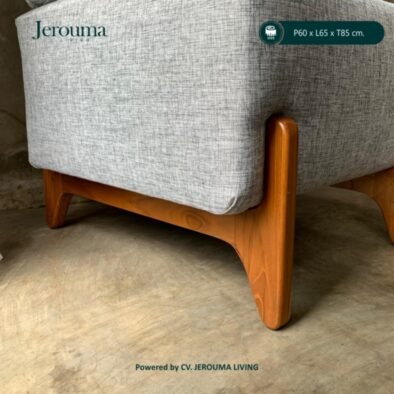 Kursi Santai Kayu Minimalis dengan Bantalan Empuk – Kursi Lounge Modern