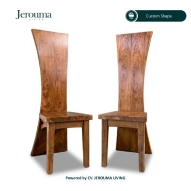 Kursi Kayu Solid Custom Sandaran Tinggi – Jerouma Living