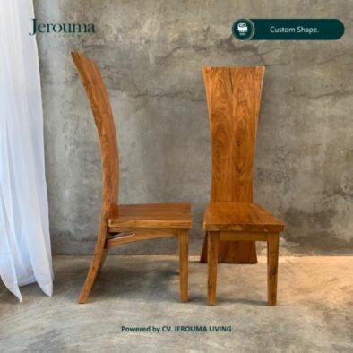 Kursi Kayu Solid Custom Sandaran Tinggi – Jerouma Living