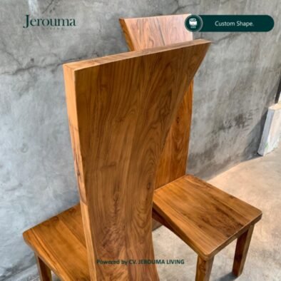 Kursi Kayu Solid Custom Sandaran Tinggi – Jerouma Living