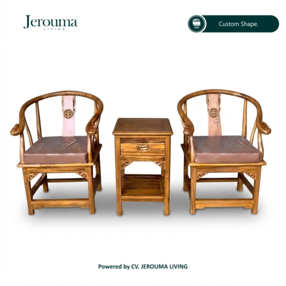 Kursi Teras China Klasik Style Swanci Bahan Kayu Jati - Jerouma Living