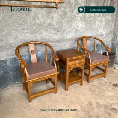 Kursi Teras China Klasik Style Swanci Bahan Kayu Jati - Jerouma Living