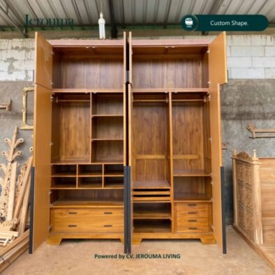 Lemari Pakaian Kayu Minimalis Modern Custom | Jerouma Living