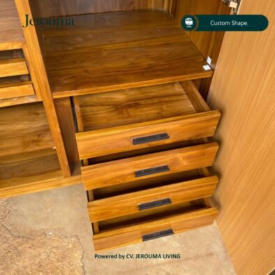 Lemari Pakaian Kayu Minimalis Modern Custom | Jerouma Living