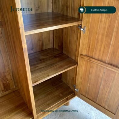 Lemari Pakaian Kayu 2 Pintu Minimalis Custom – Jerouma Living