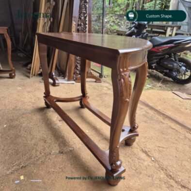 Meja Konsol Kayu Jati Klasik Ukir Custom | Jerouma Living