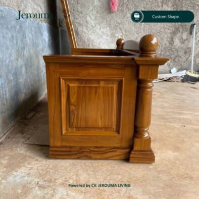 Mimbar Kayu Jati Minimalis Klasik Ukiran Elegan – Jerouma Living