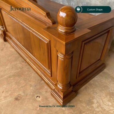 Mimbar Kayu Jati Minimalis Klasik Ukiran Elegan – Jerouma Living