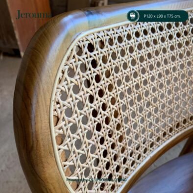 Set Meja Makan Kayu 4 Kursi Rotan Natural Minimalis – Jerouma Living