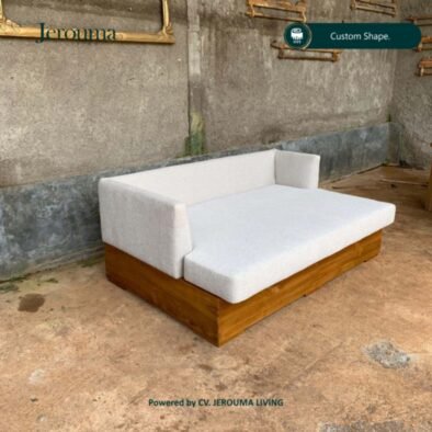 Sofa Bed Custom Kayu Minimalis – Nyaman, Elegan & Multifungsi | Jerouma Living